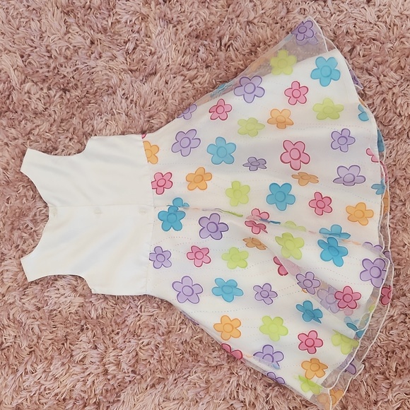 Girls 5T Colorful Flower Dress - Picture 5 of 7